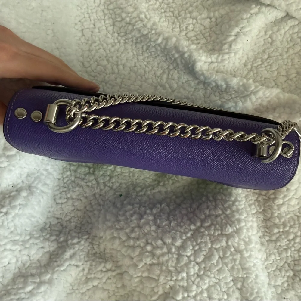 Coach Colorblock Klare Crossbody in green and purple - Picture 6 of 9